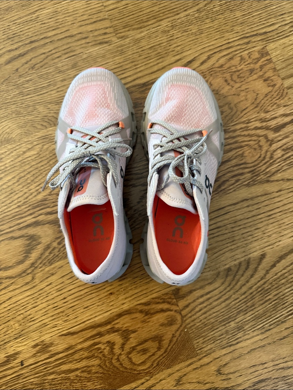 On Running Women's Athletic Running Shoes in Pink and Gray